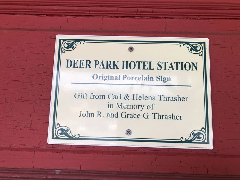 Deer Park Hotel Station Marker image. Click for full size.