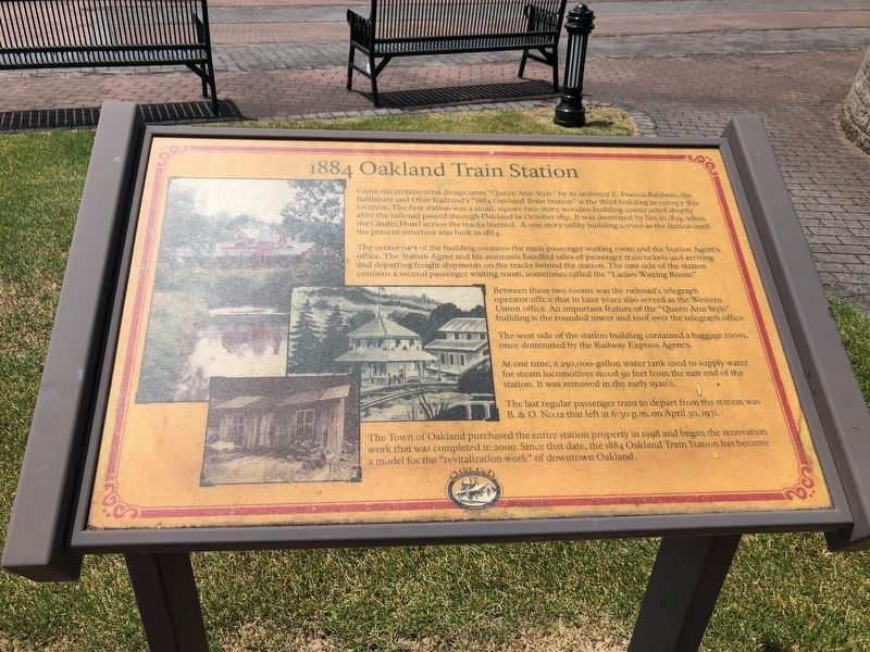1884 Oakland Train Station Marker image. Click for full size.
