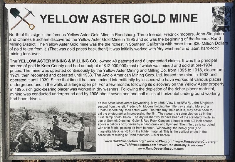 Yellow Aster Gold Mine Marker image. Click for full size.