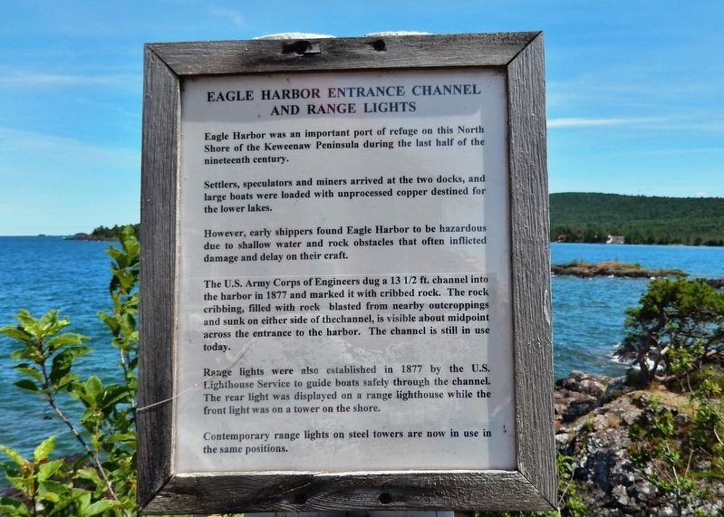 Eagle Harbor Entrance Channel and Range Lights Marker image. Click for full size.