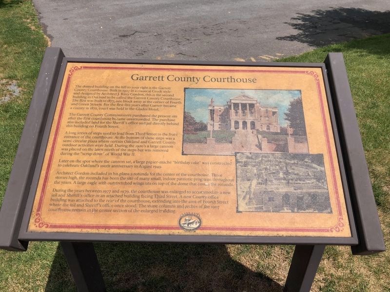 Garrett County Courthouse Marker image. Click for full size.