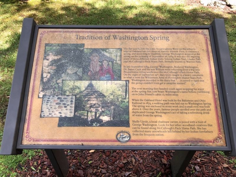 Tradition of Washington Spring Marker image. Click for full size.