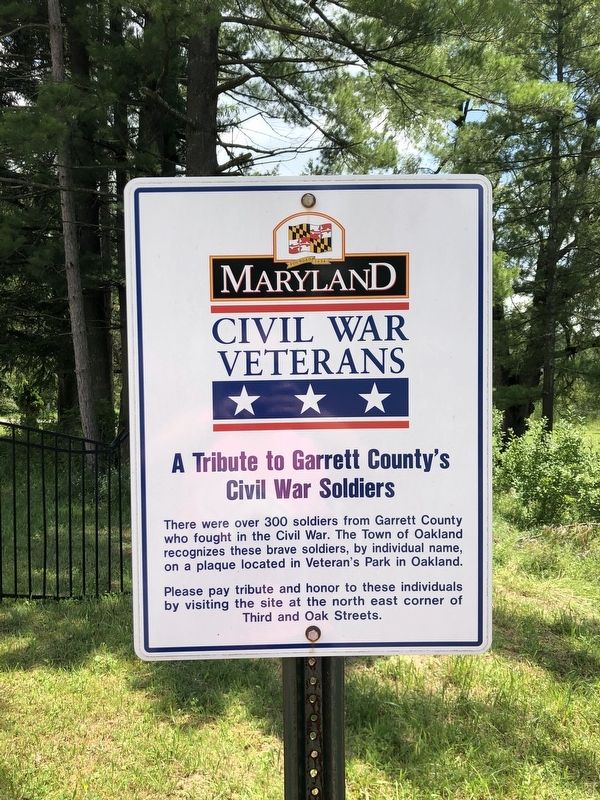 A Tribute to Garrett County's Civil War Soldiers Marker image. Click for full size.