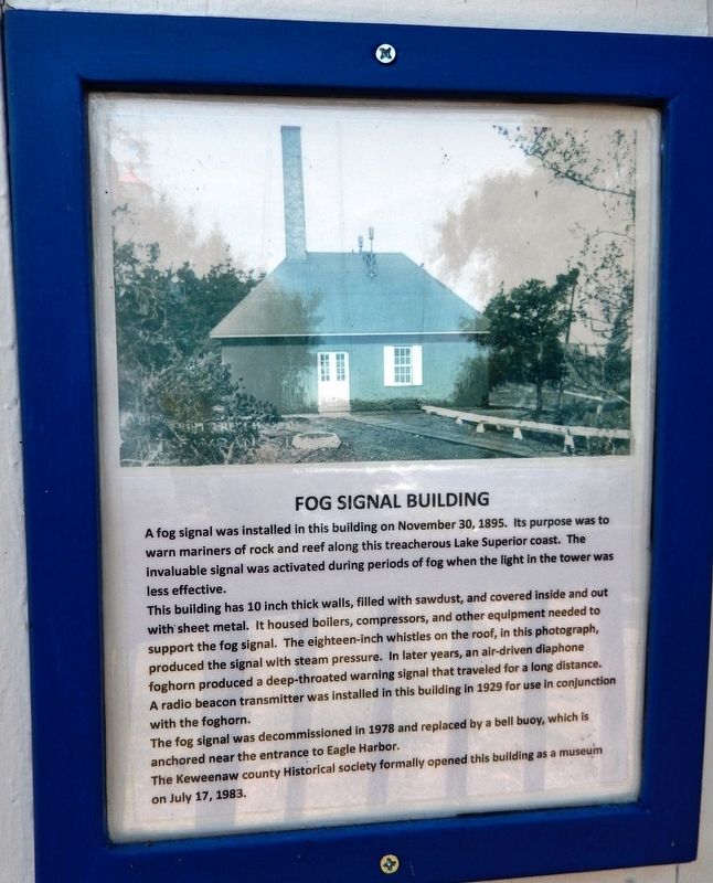 Fog Signal Building Marker. Click for full size. Fog Signal Building Marker image. Click for full size.
