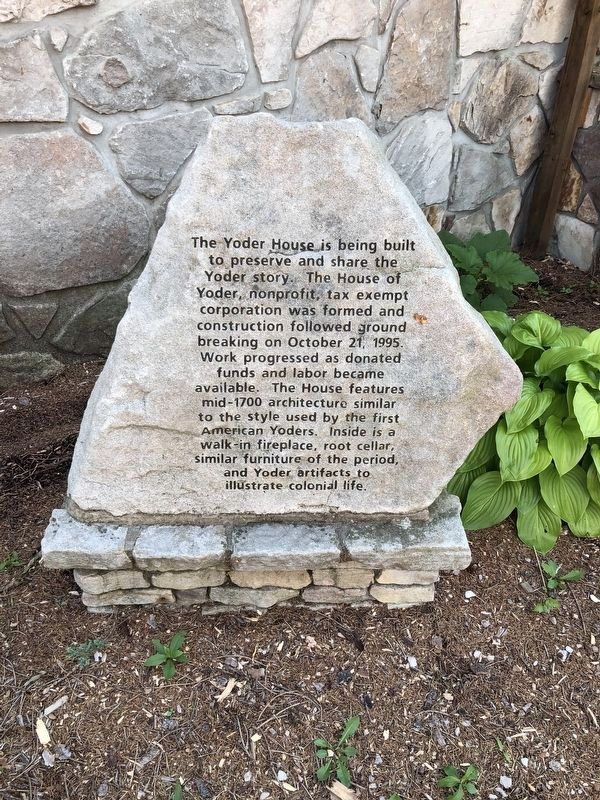 Yoder House Marker. Click for full size. Yoder House Marker image. Click for full size.