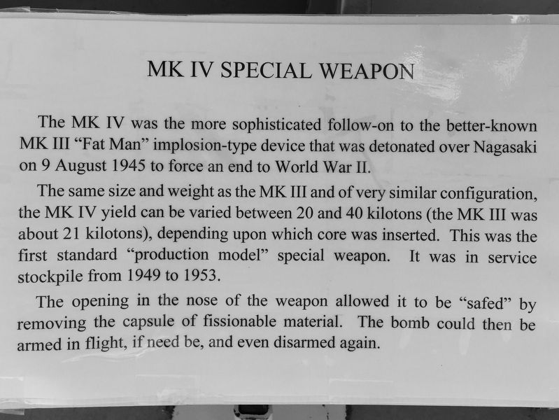 Mk IV Special Weapon Marker image. Click for full size.
