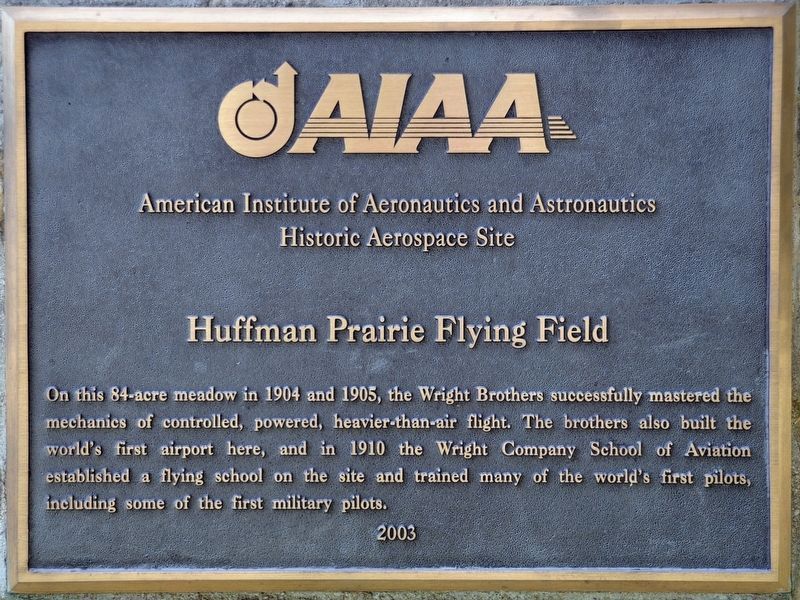 Huffman Prairie Flying Field Marker. Click for full size. Huffman Prairie Flying Field Marker image. Click for full size.