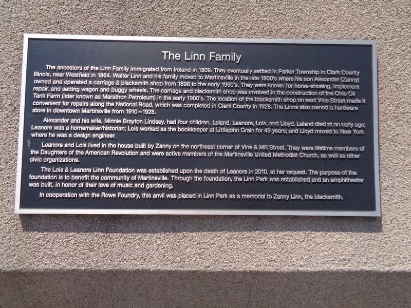 The Linn Family marker image. Click for full size.