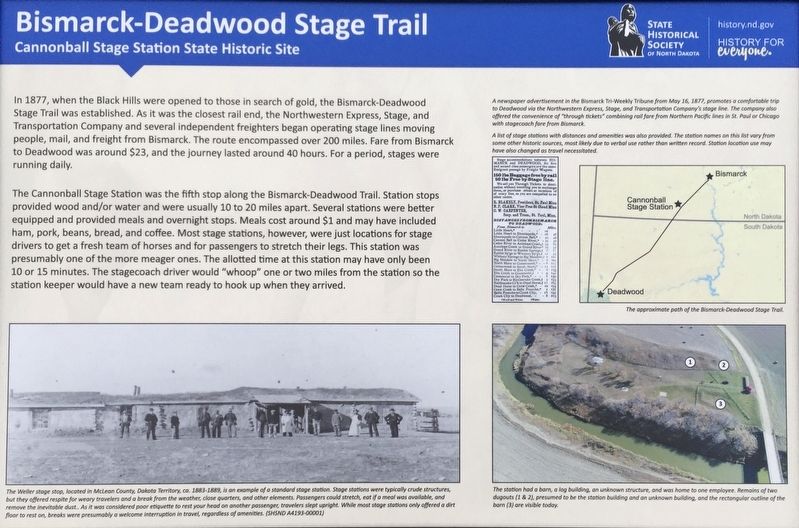 Bismarck-Deadwood Stage Trail Marker image. Click for full size.
