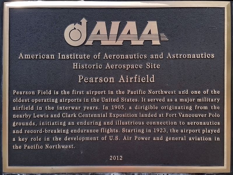 Pearson Airfield Marker image. Click for full size.