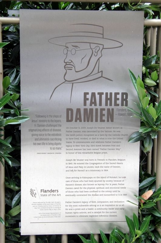 Father Damien plaque. Click for full size. Father Damien plaque image. Click for full size.