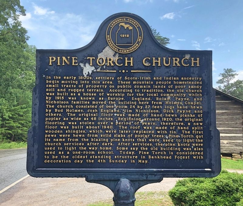 Pine Torch Church Marker image. Click for full size.