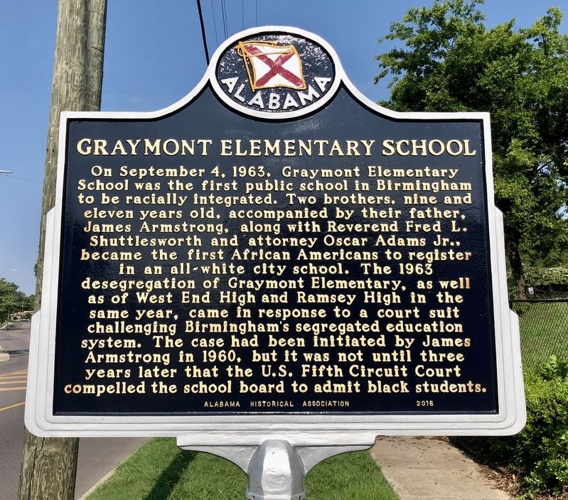 Graymont Elementary School Marker image. Click for full size.