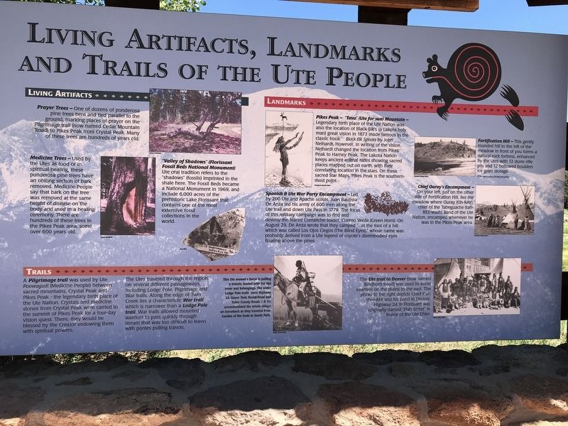 Living Artifacts, Landmarks and Trails of the Ute People Marker image. Click for full size.