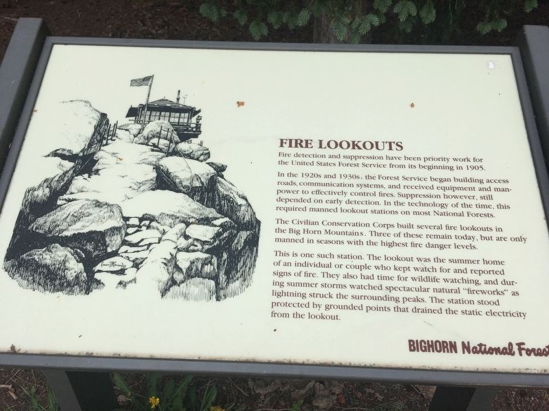 Fire Lookouts Marker image. Click for full size.