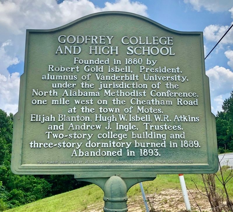 Godfrey College and High School Marker. Click for full size. Godfrey College and High School Marker image. Click for full size.
