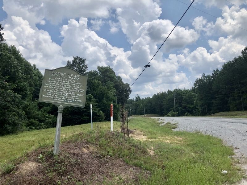View of marker looking north on State Route 195.. Click for full size. View of marker looking north on State Route 195. image. Click for full size.
