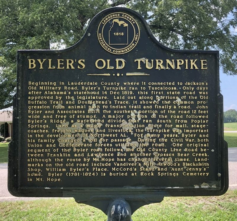 Byler's Old Turnpike Marker image. Click for full size.