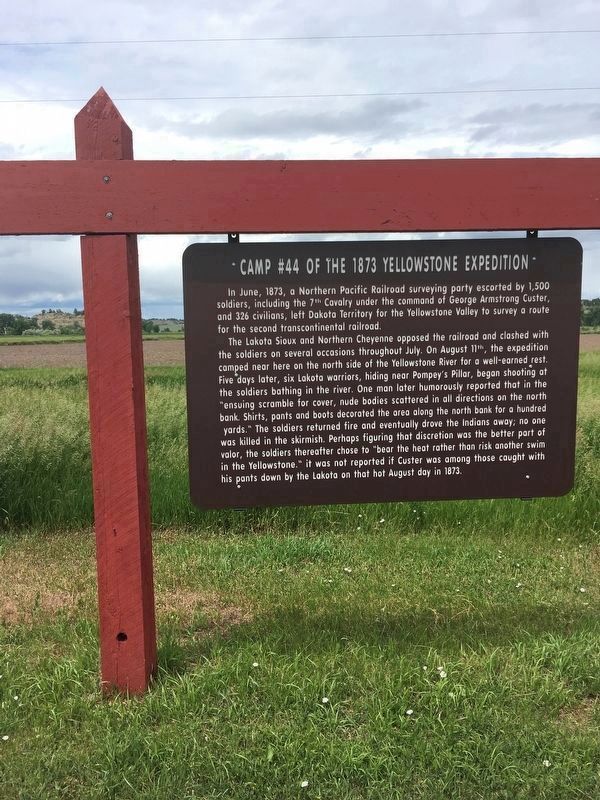 Camp #44 of the 1873 Yellowstone Expedition Marker. Click for full size. Camp #44 of the 1873 Yellowstone Expedition Marker image. Click for full size.