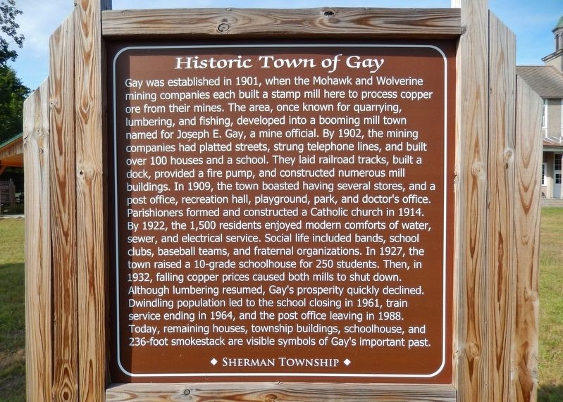 Historic Town of Gay Marker image. Click for full size.
