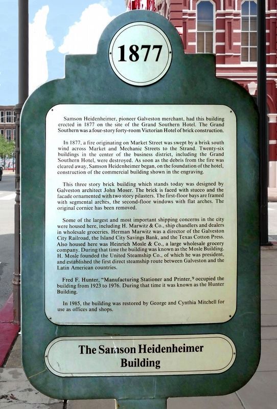 Samson Heidenheimer Building Marker. Click for full size. Samson Heidenheimer Building Marker image. Click for full size.