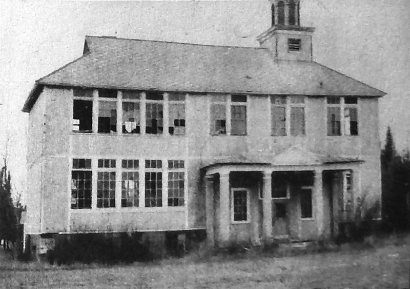 Marker detail: The schoolhouse remained empty for years. Click for full size. Marker detail: The schoolhouse remained empty for years image. Click for full size.