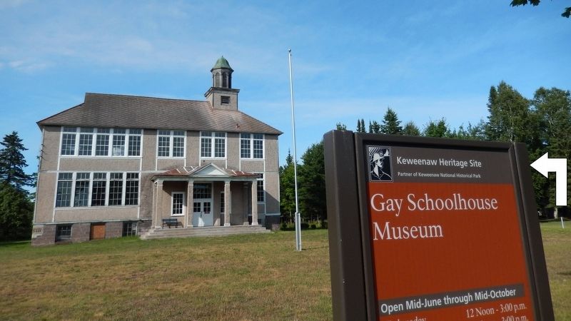 Gay Schoolhouse Historical Museum Marker. Click for full size. Gay Schoolhouse Historical Museum Marker image. Click for full size.