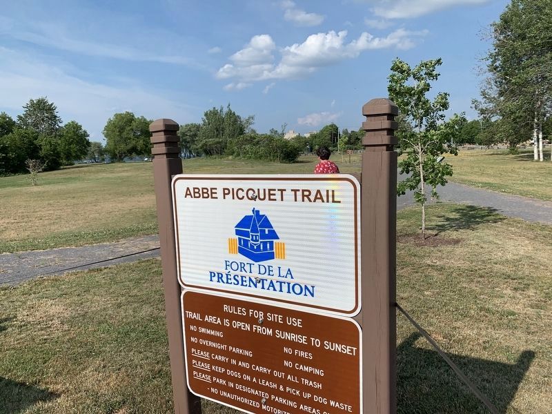 Abbe Picquet Trail Signage. Click for full size. Abbe Picquet Trail Signage image. Click for full size.