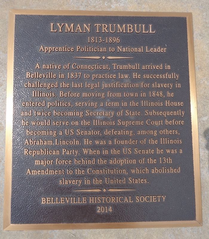 Lyman Trumbull Marker image. Click for full size.