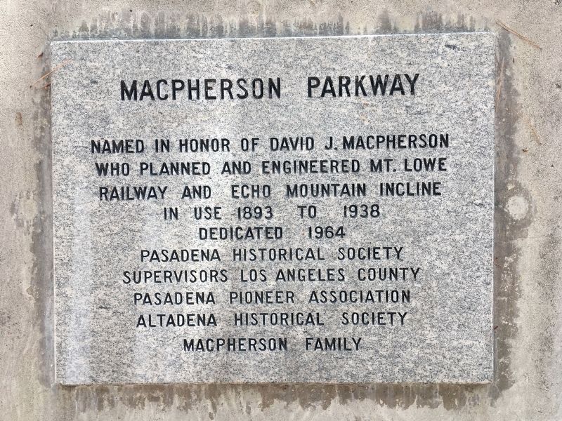 MacPherson Parkway Marker. Click for full size. MacPherson Parkway Marker image. Click for full size.