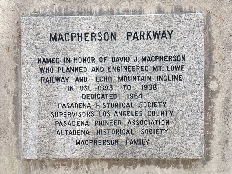 MacPherson Parkway Marker image. Click for full size.