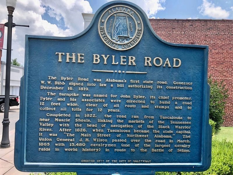 The Byler Road Marker image. Click for full size.