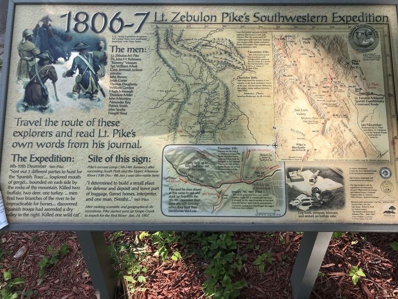 Lt. Zebulon Pike's Southwestern Expedition Marker image. Click for full size.