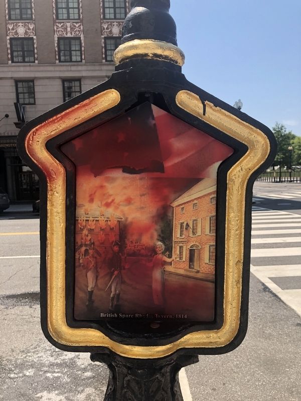 British Spare Rhodes Tavern, 1814 Marker. Click for full size. British Spare Rhodes Tavern, 1814 Marker image. Click for full size.