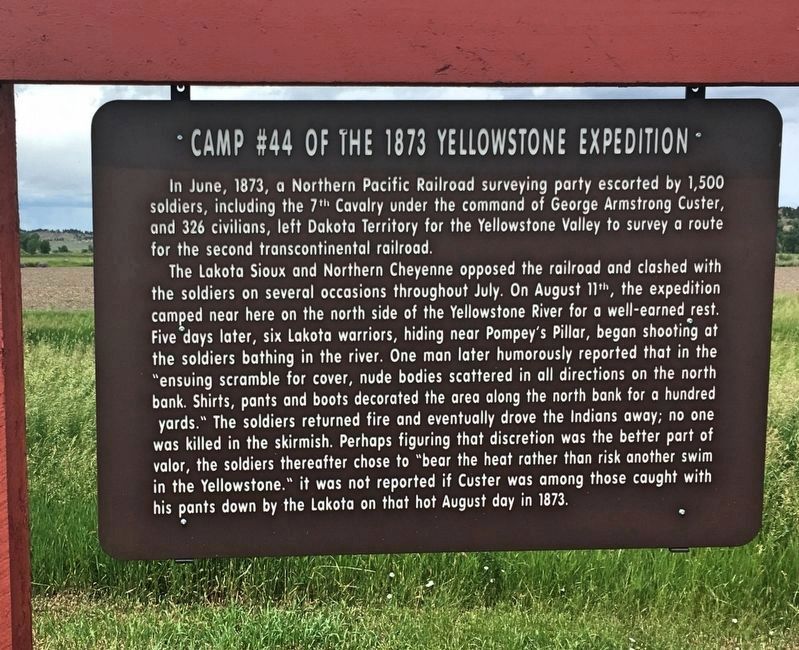 Camp #44 of the 1873 Yellowstone Expedition Marker image. Click for full size.