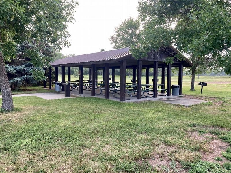 Picnic shelter at Revheim Recreation Area. image. Click for full size.