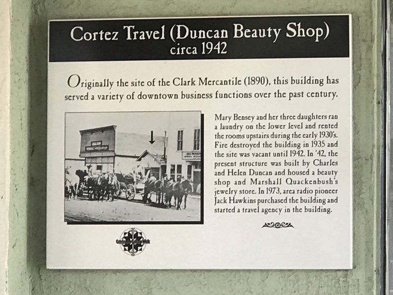 Cortez Travel (Duncan Beauty Shop) Marker image. Click for full size.