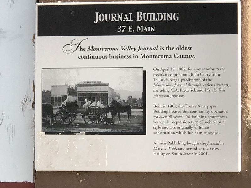 Journal Building Marker image. Click for full size.