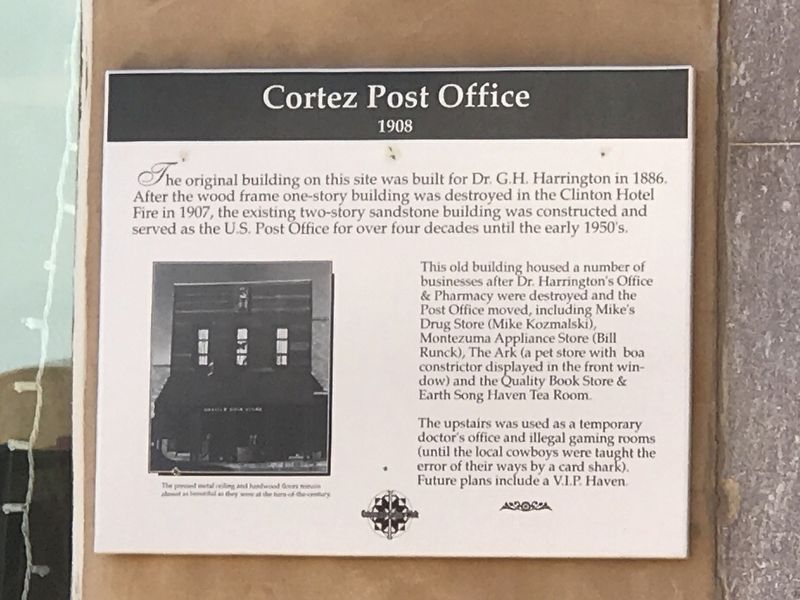 Cortez Post Office Marker image. Click for full size.