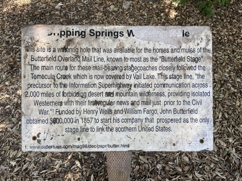 Dripping Springs Watering Hole Marker image. Click for full size.