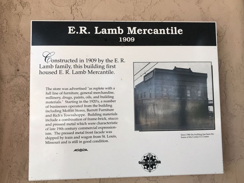 E.R. Lamb Mercantile Marker image. Click for full size.