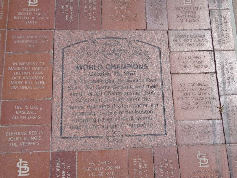 World Champions Marker. Click for full size. World Champions Marker image. Click for full size.