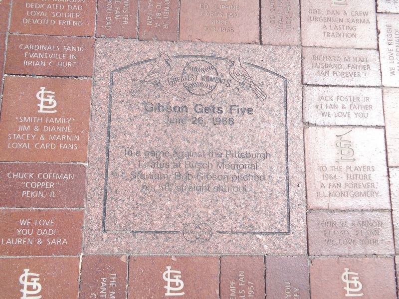Gibson Gets Five Marker. Click for full size. Gibson Gets Five Marker image. Click for full size.