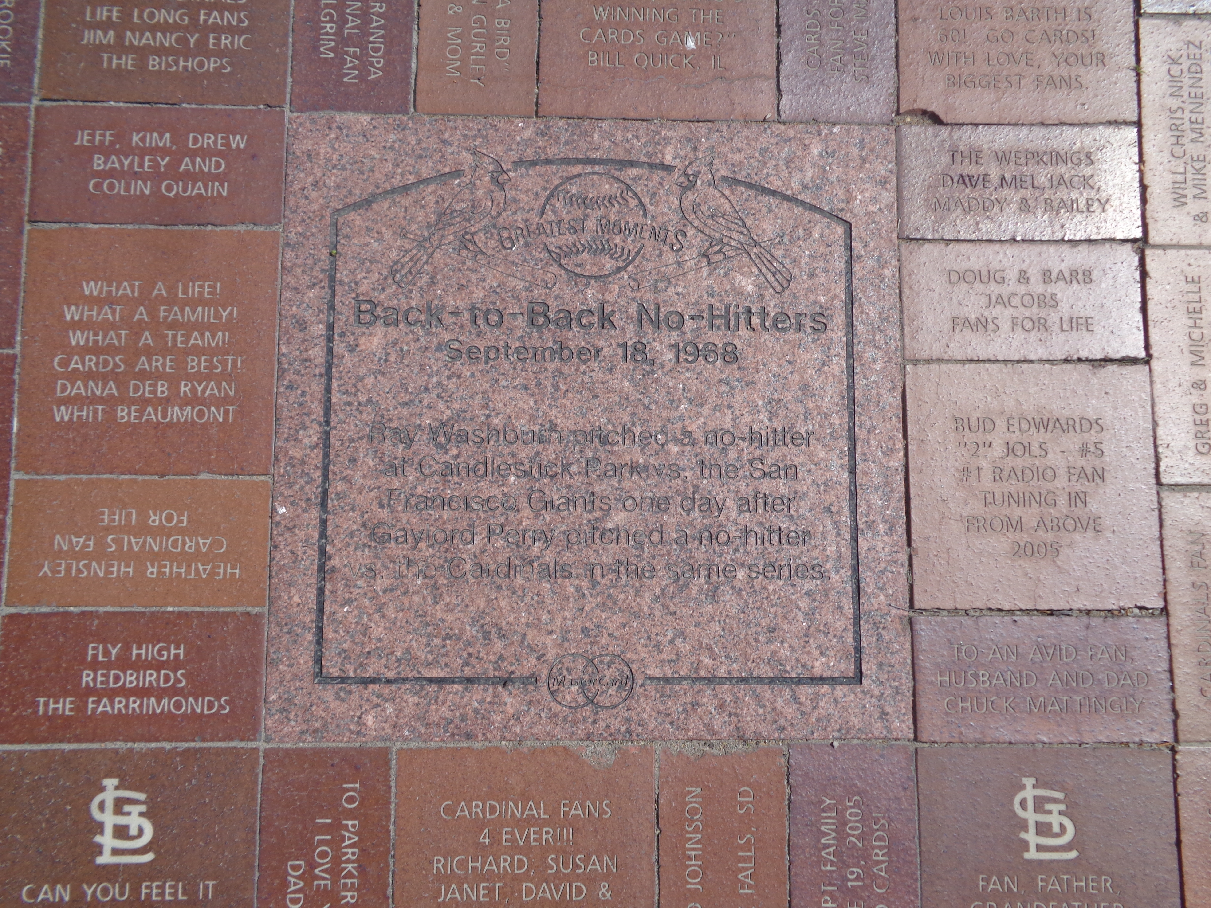 Back-to-Back No-Hitters Marker