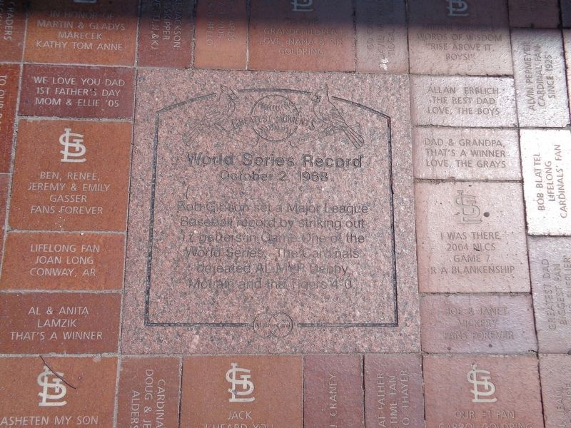 World Series Record Marker. Click for full size. World Series Record Marker image. Click for full size.
