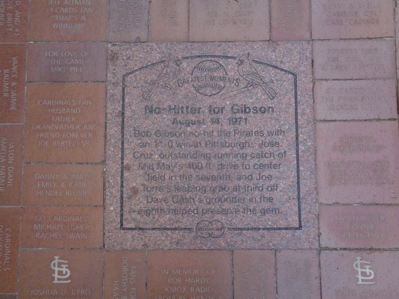 No-Hitter for Gibson Marker image. Click for full size.