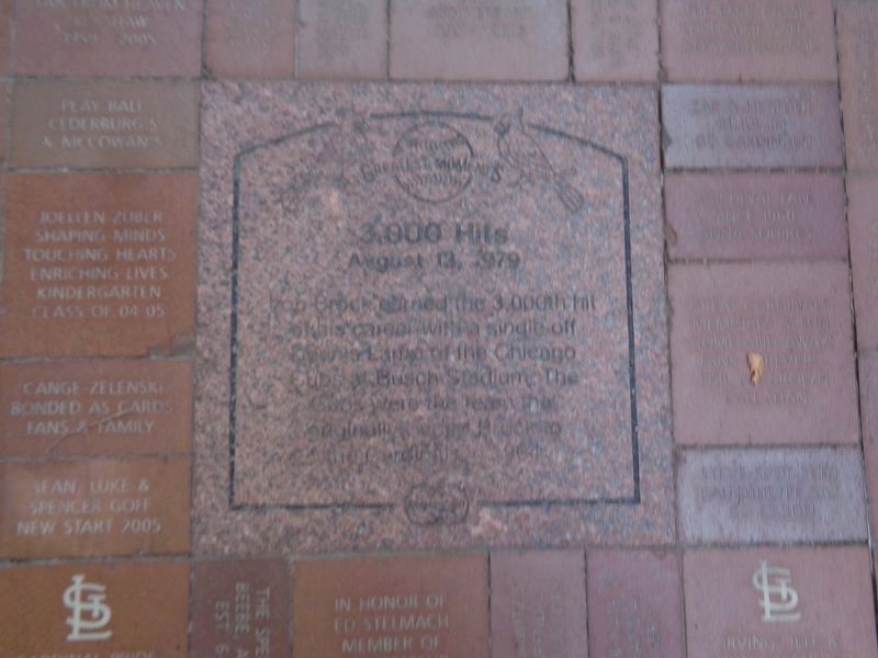 3,000 Hits Marker. Click for full size. 3,000 Hits Marker image. Click for full size.