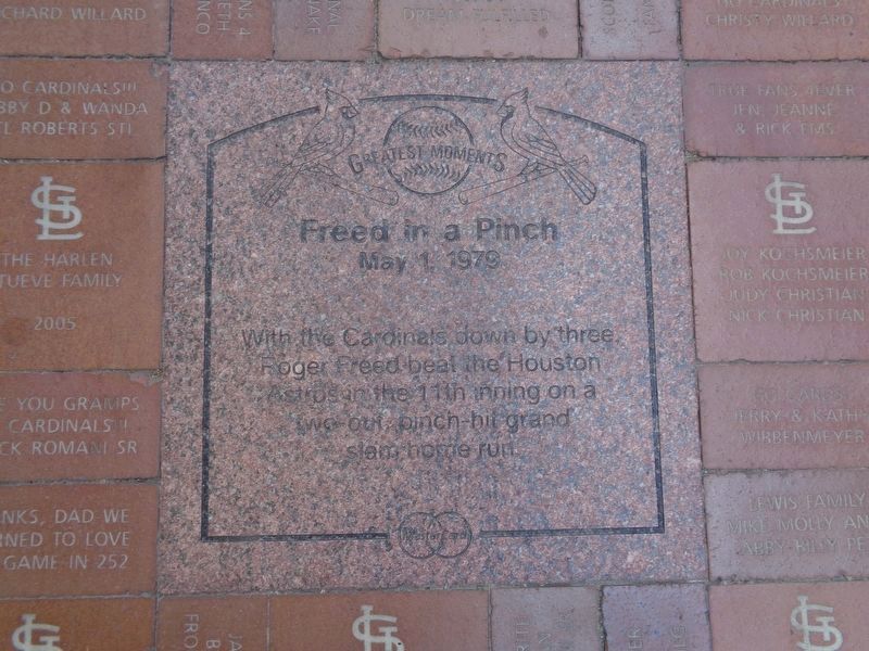 Freed in a Pinch Marker. Click for full size. Freed in a Pinch Marker image. Click for full size.