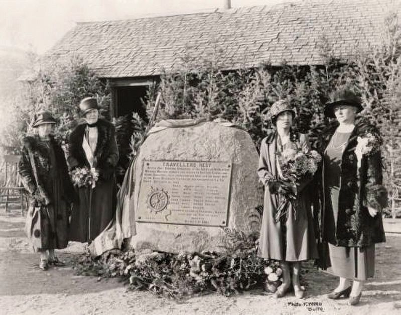 <i>Dedication of D.A.R. plate at Lolo Pass, Mont.</i>. Click for full size. <i>Dedication of D.A.R. plate at Lolo Pass, Mont.</i> image. Click for full size.