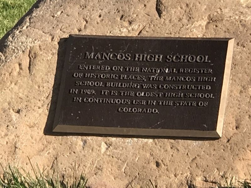Mancos High SChool Marker image. Click for full size.
